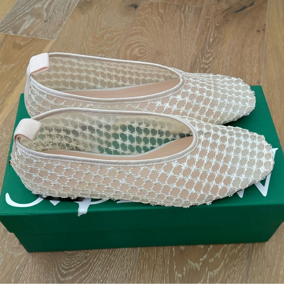 NWT- J Crew Quinn embellished removable ankle strap baller flat size 7M Sold out - Picture 7 of 8